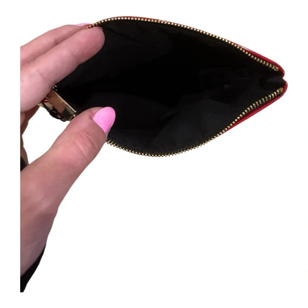 YSL Red Patent Leather Pouch